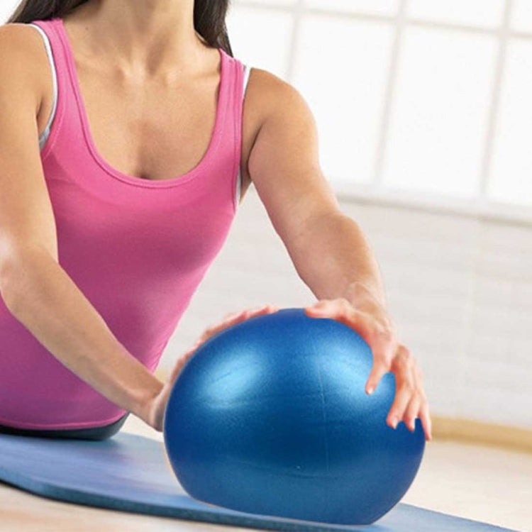 Mini balle de yoga Pilates en PVC anti-explosion pour fitness équilibré et gymnastique, avec paille, diamètre : 25 cm, 25 cm (bleu), 25 cm (violet)