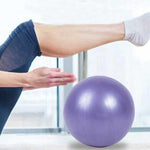 Mini balle de yoga Pilates en PVC anti-explosion pour fitness équilibré et gymnastique, avec paille, diamètre : 25 cm, 25 cm (bleu), 25 cm (violet)