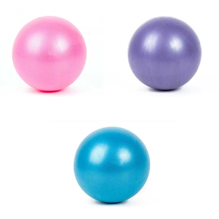 Mini balle de yoga Pilates en PVC anti-explosion pour fitness équilibré et gymnastique, avec paille, diamètre : 25 cm, 25 cm (bleu), 25 cm (violet)