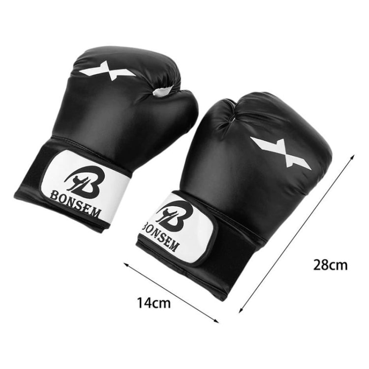 Gants d’Entraînement de Boxe BONSEM pour Adultes, C1 Noir, C1 Rouge