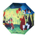 Parapluie pliant trois volets style frais créatif avec ruban argenté anti-UV, OG3876A, OG3876B, OG3876C