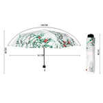 Parapluie pliant trois volets style frais créatif avec ruban argenté anti-UV, OG3876A, OG3876B, OG3876C