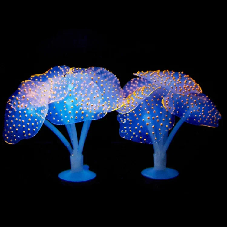Articles pour aquarium Décoration Silicone Simulation Méduse fluorescente ventouse, Taille : 10*10*9cm