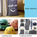 Sac de rangement avec cordon de serrage en nylon, motif visage souriant, pour la maison, les couettes, les vêtements, les voyages