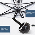 Parapluie pliant trois volets style frais créatif avec ruban argenté anti-UV, OG3884A, OG3884B