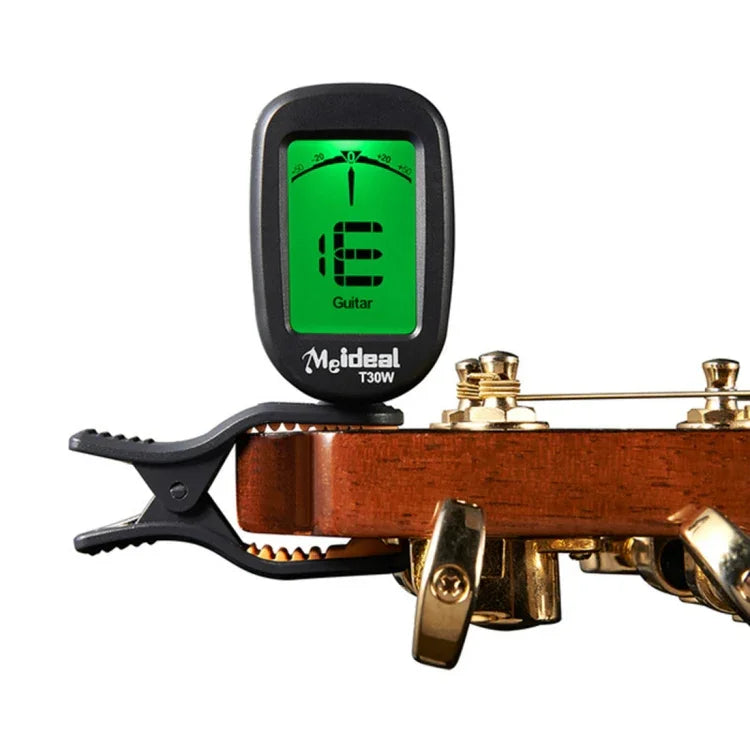 Accordeur de guitare à pince - Chromatique précis pour guitare acoustique, basse, banjo, violon et ukulélé