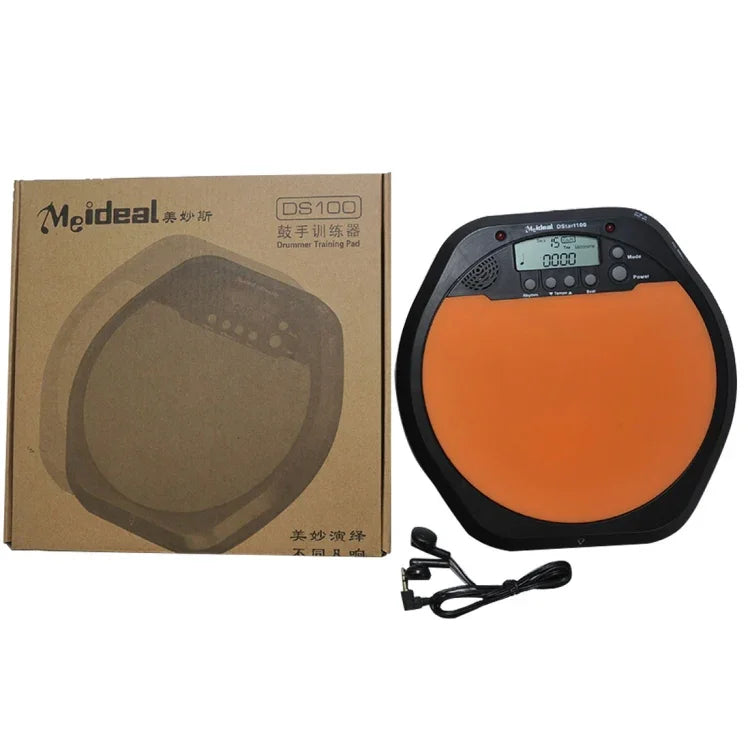 Tambour d'entraînement électronique DS100 (noir et orange), tambour électronique DS100