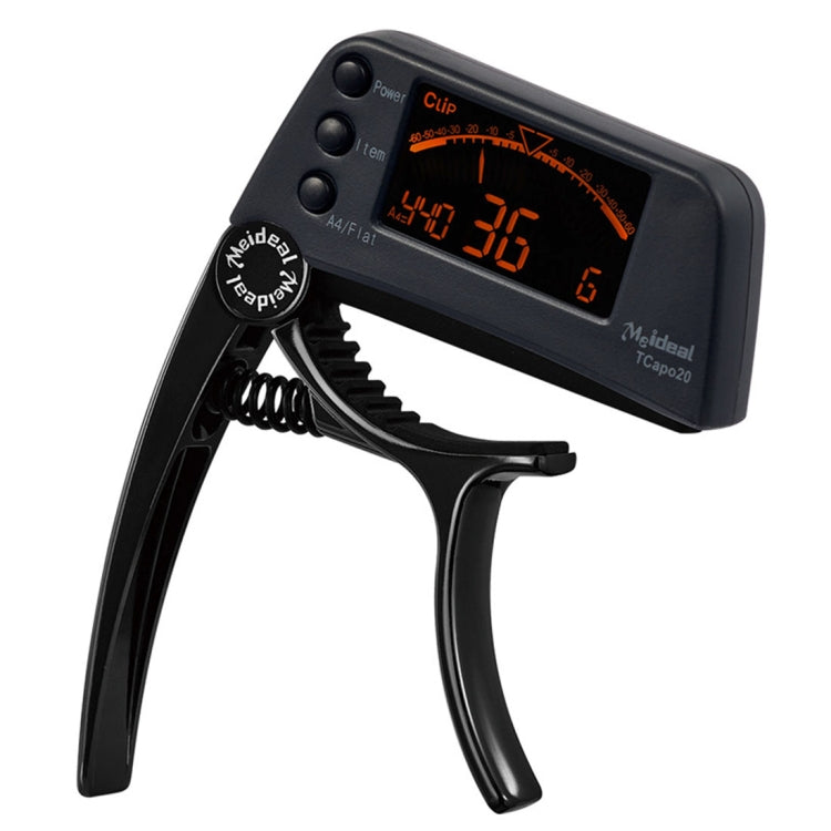 Accordeur de guitare professionnel à pince, accordeur chromatique Loftstyle avec écran LCD rotatif et rétroéclairage, capo de guitare utilisable d'une seule main