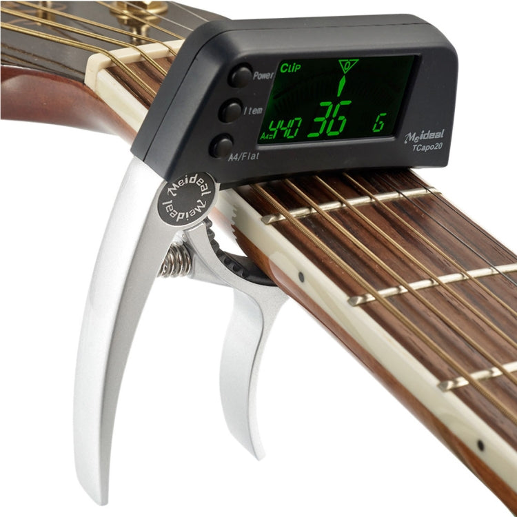 Accordeur de guitare professionnel à pince, accordeur chromatique Loftstyle avec écran LCD rotatif et rétroéclairage, capo de guitare utilisable d'une seule main
