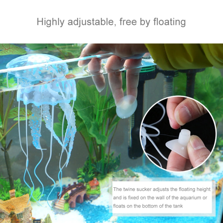 Articles pour aquarium Décoration Silicone Simulation Méduse fluorescente ventouse, Taille : 5*17cm, 5cm