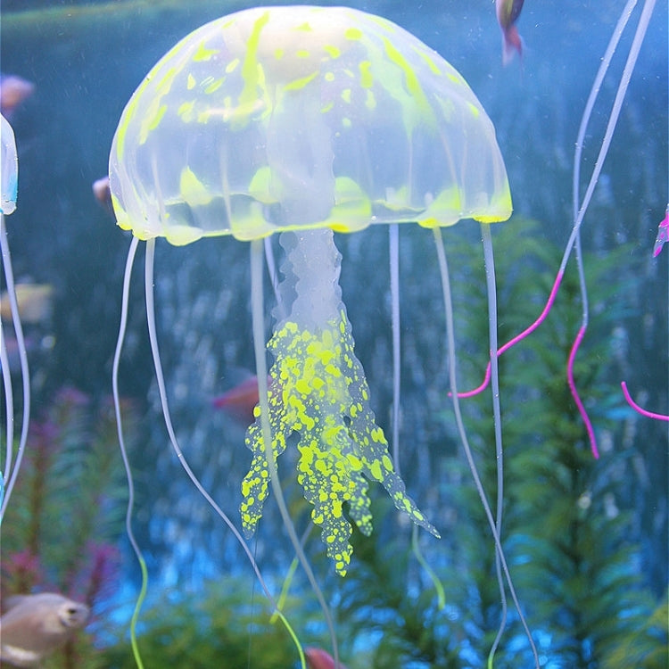 Articles pour aquarium Décoration Silicone Simulation Méduse fluorescente ventouse, Taille : 5*17cm, 5cm