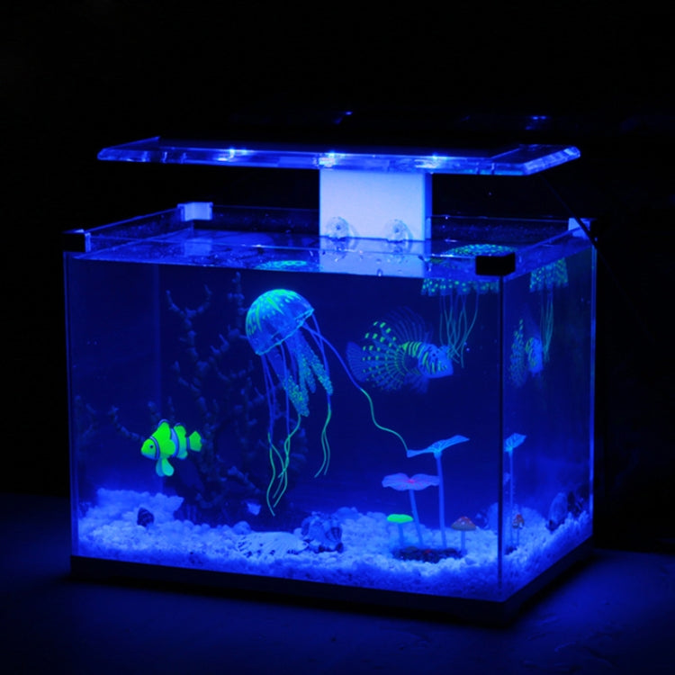 Articles pour aquarium Décoration Silicone Simulation Méduse fluorescente ventouse, Taille : 5*17cm, 5cm