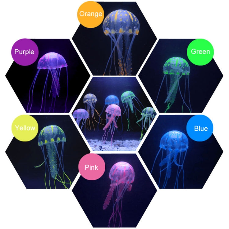 Articles pour aquarium Décoration Silicone Simulation Méduse fluorescente ventouse, Taille : 5*17cm, 5cm