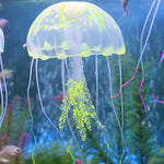 Articles pour aquarium Décoration Silicone Simulation Ventouse Fluorescente Méduse, Taille : 8*20cm, 8cm