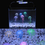 Articles pour aquarium Décoration Silicone Simulation Ventouse Fluorescente Méduse, Taille : 8*20cm, 8cm