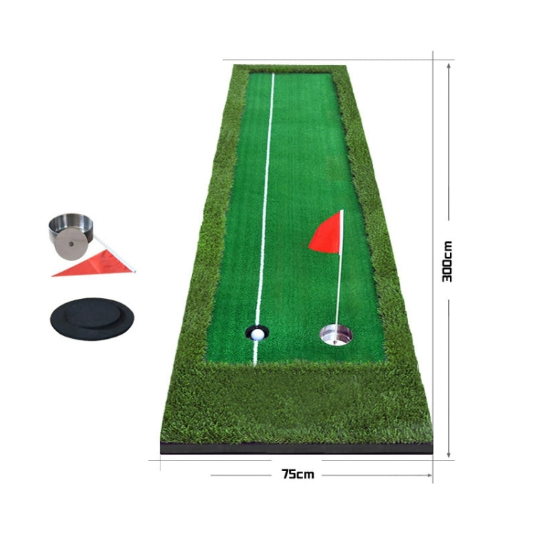 Tapis de putting double couleur PGM Golf, entraîneur de putter, taille : 75x300cm, taille : 75x300cm