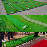 Tapis de putting double couleur PGM Golf, entraîneur de putter, taille : 75x300cm, taille : 75x300cm