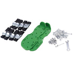Chaussures à pointes pour déchiqueter l'herbe, outils de jardin pour pelouse, avec 8 boucles métalliques (noir), avec 8 boucles métalliques (vert)