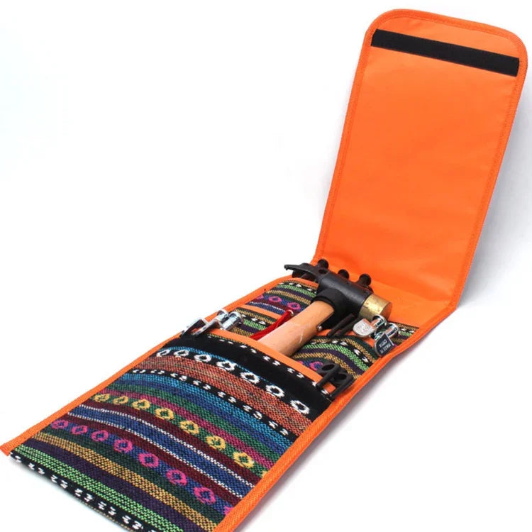 Sac à marteaux pour tente de style ethnique randonnée camping, étui de rangement portable pour piquets de tente