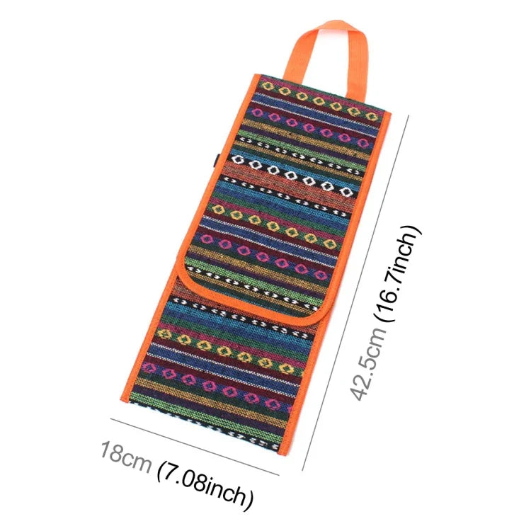Sac à marteaux pour tente de style ethnique randonnée camping, étui de rangement portable pour piquets de tente