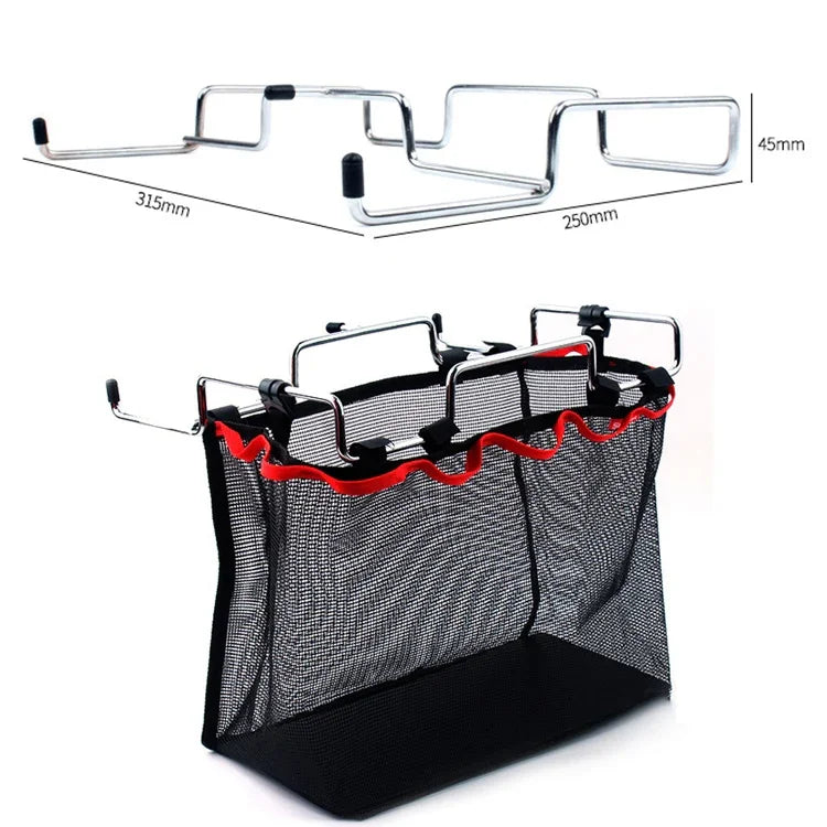 Support de rangement pliable en maille pour pique-nique et camping, avec support en métal pour ustensiles de cuisine, Support pour ustensiles de cuisine