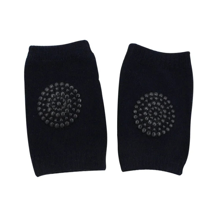 Une paire de protège-genoux et coudières antidérapants pour bébé enfant en bas âge, 12*9CM (Noir)