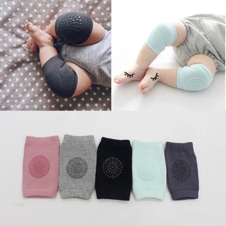 Une paire de protège-genoux et coudières antidérapants pour bébé enfant en bas âge, 12*9CM (Noir)