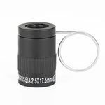 Mini télescope de poche 2,5x17,5mm avec boucle pour doigt, 2,5x17,5 Noir, 2,5x17,5 Or