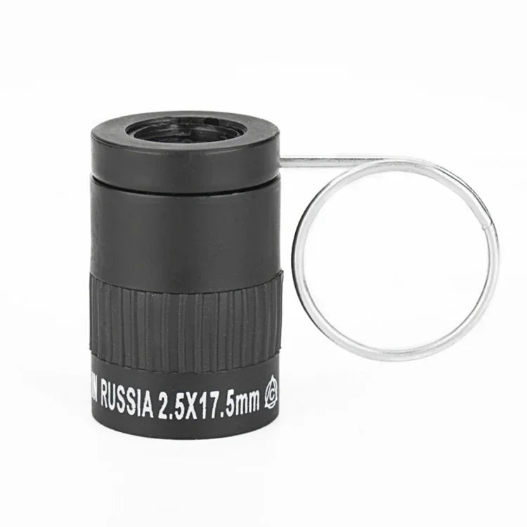 Mini télescope de poche 2,5x17,5mm avec boucle pour doigt, 2,5x17,5 Noir, 2,5x17,5 Or