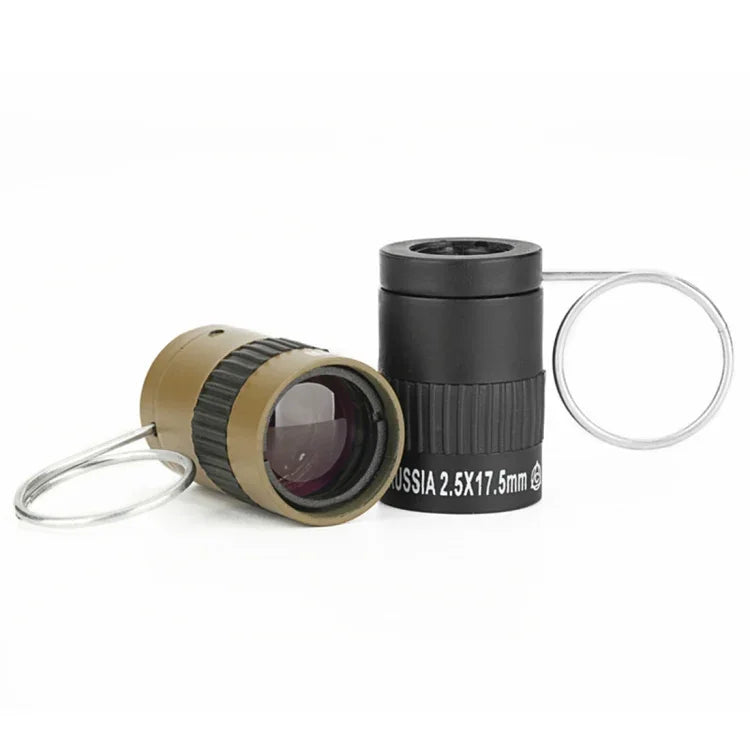 Mini télescope de poche 2,5x17,5mm avec boucle pour doigt, 2,5x17,5 Noir, 2,5x17,5 Or