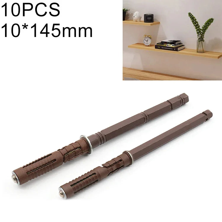 10 PCS clous invisibles pour étagère murale à panneaux dissimulés, 10x145mm, 10x145mm