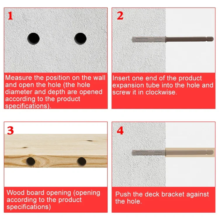 10 PCS clous invisibles pour étagère murale à panneaux dissimulés, 12x120mm, 12x120mm