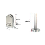 Support de tige en acier inoxydable 201 pour verre en forme de bouche de poisson avec tige 14x100mm, spécification : S, S, avec tige 14x100mm