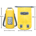 Sac sec étanche extérieur à double bretelle Sac sec, Capacité : 15L, 15L