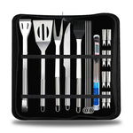 Set de vaisselle d'extérieur 18 en 1 pour camping barbecue pique-nique avec thermomètre, 18 en 1, avec thermomètre