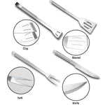Set de vaisselle d'extérieur 18 en 1 pour camping barbecue pique-nique avec thermomètre, 18 en 1, avec thermomètre