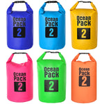 Sac sec étanche extérieur Sac baril en PVC, Capacité : 2L, Capacité : 2L (Vert), Capacité : 2L (Jaune), Capacité : 2L (Bleu foncé), Capacité : 2L (Orange)