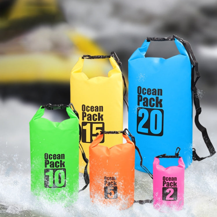 Sac sec étanche extérieur Sac baril en PVC, Capacité : 2L, Capacité : 2L (Vert), Capacité : 2L (Jaune), Capacité : 2L (Bleu foncé), Capacité : 2L (Orange)