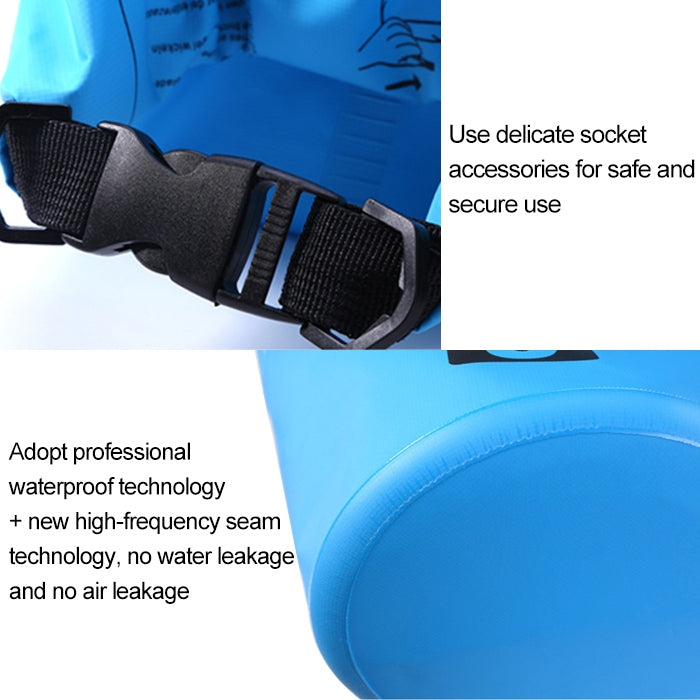 Outdoor Waterproof Single Shoulder Bag Dry Sack PVC Barrel Bag, Capacity: 10L, Capacity: 10L (Pink), Capacity: 10L (Dark Blue), Capacity: 10L (Orange), Capacity: 10L (Green), Capacity: 10L (Sky Blue), Capacity: 10L (Yellow), Capacity: 10L (Black)