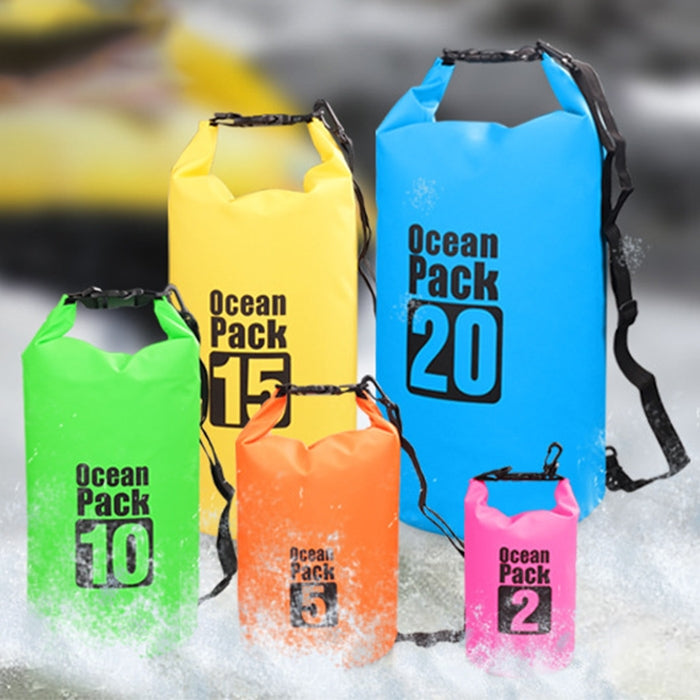 Outdoor Waterproof Single Shoulder Bag Dry Sack PVC Barrel Bag, Capacity: 10L, Capacity: 10L (Pink), Capacity: 10L (Dark Blue), Capacity: 10L (Orange), Capacity: 10L (Green), Capacity: 10L (Sky Blue), Capacity: 10L (Yellow), Capacity: 10L (Black)