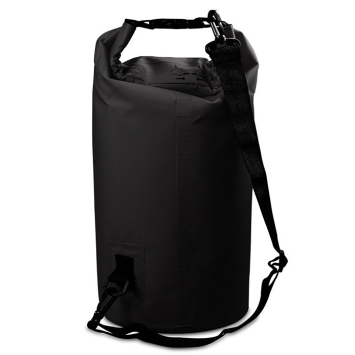 Outdoor Waterproof Single Shoulder Bag Dry Sack PVC Barrel Bag, Capacity: 15L, Capacity: 15L (Orange), Capacity: 15L (Pink), Capacity: 15L (Green), Capacity: 15L (Sky Blue), Capacity: 15L (Yellow), Capacity: 15L (Black), Capacity: 15L (Dark Blue)