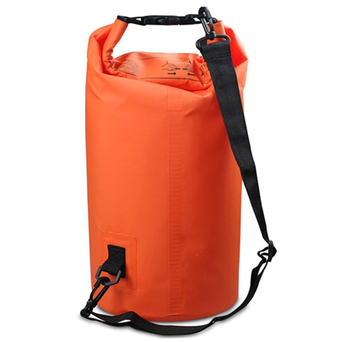 Outdoor Waterproof Single Shoulder Bag Dry Sack PVC Barrel Bag, Capacity: 15L, Capacity: 15L (Orange), Capacity: 15L (Pink), Capacity: 15L (Green), Capacity: 15L (Sky Blue), Capacity: 15L (Yellow), Capacity: 15L (Black), Capacity: 15L (Dark Blue)