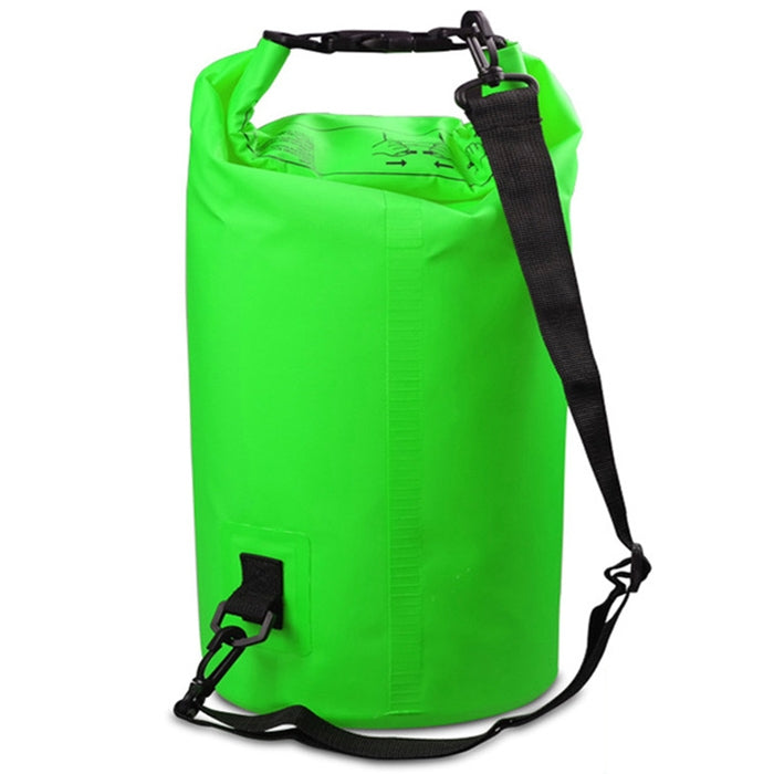 Outdoor Waterproof Single Shoulder Bag Dry Sack PVC Barrel Bag, Capacity: 15L, Capacity: 15L (Orange), Capacity: 15L (Pink), Capacity: 15L (Green), Capacity: 15L (Sky Blue), Capacity: 15L (Yellow), Capacity: 15L (Black), Capacity: 15L (Dark Blue)