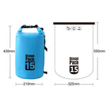 Sac étanche extérieur à une épaule, sac sec, sac baril en PVC, capacité : 15L, capacité : 15L (Bleu ciel), capacité : 15L (Jaune), capacité : 15L (Noir), capacité : 15L (Bleu foncé), capacité : 15L (Orange), capacité : 15L (Rose), capacité : 15L (Vert)