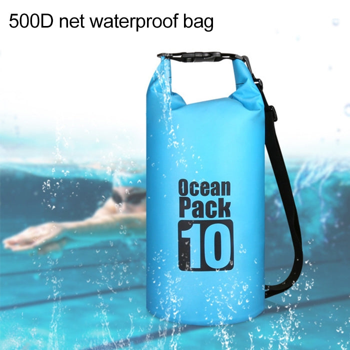 Outdoor Waterproof Double Shoulder Bag Dry Sack PVC Barrel Bag, Capacity: 20L, Capacity: 20L (Sky Blue), Capacity: 20L (Yellow), Capacity: 20L (Black), Capacity: 20L (Dark Blue), Capacity: 20L (Orange), Capacity: 20L (Pink), Capacity: 20L (Green)