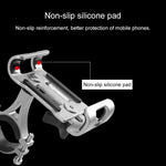 Support universel en alliage d'aluminium fixe non rotatif pour téléphone mobile moto vélo