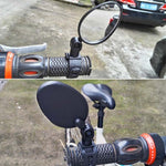 Miroir rétroviseur réfléchissant en silicone à dégagement rapide pour vélo de montagne, rotation à 360 degrés, miroir rétroviseur réfléchissant
