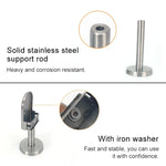 Clip de fixation pour tige de support bouche de poisson en verre en acier inoxydable 201 avec tige 14x40mm, Spécification : M, M, avec tige 14x40mm