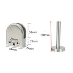 Clip de fixation pour tige de support bouche de poisson en acier inoxydable 201 avec tige 14x100mm, spécification : M, M, avec tige 14x100mm
