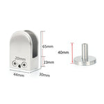 Clip de fixation pour tige de support bouche de poisson en verre en acier inoxydable 304 avec tige 14x40mm, Spécification : XL, XL, avec tige 14x40mm